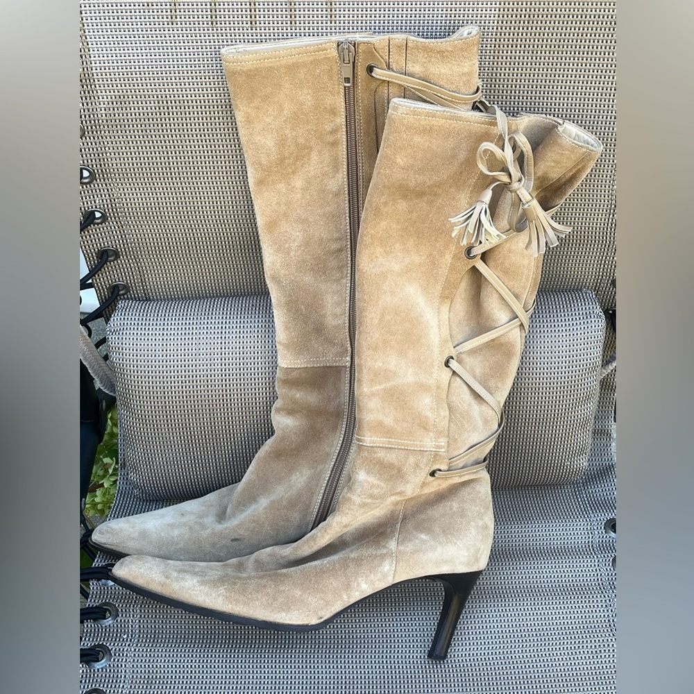Valleverde Women’s Suede Heel Boots Size 39 EU/8 US